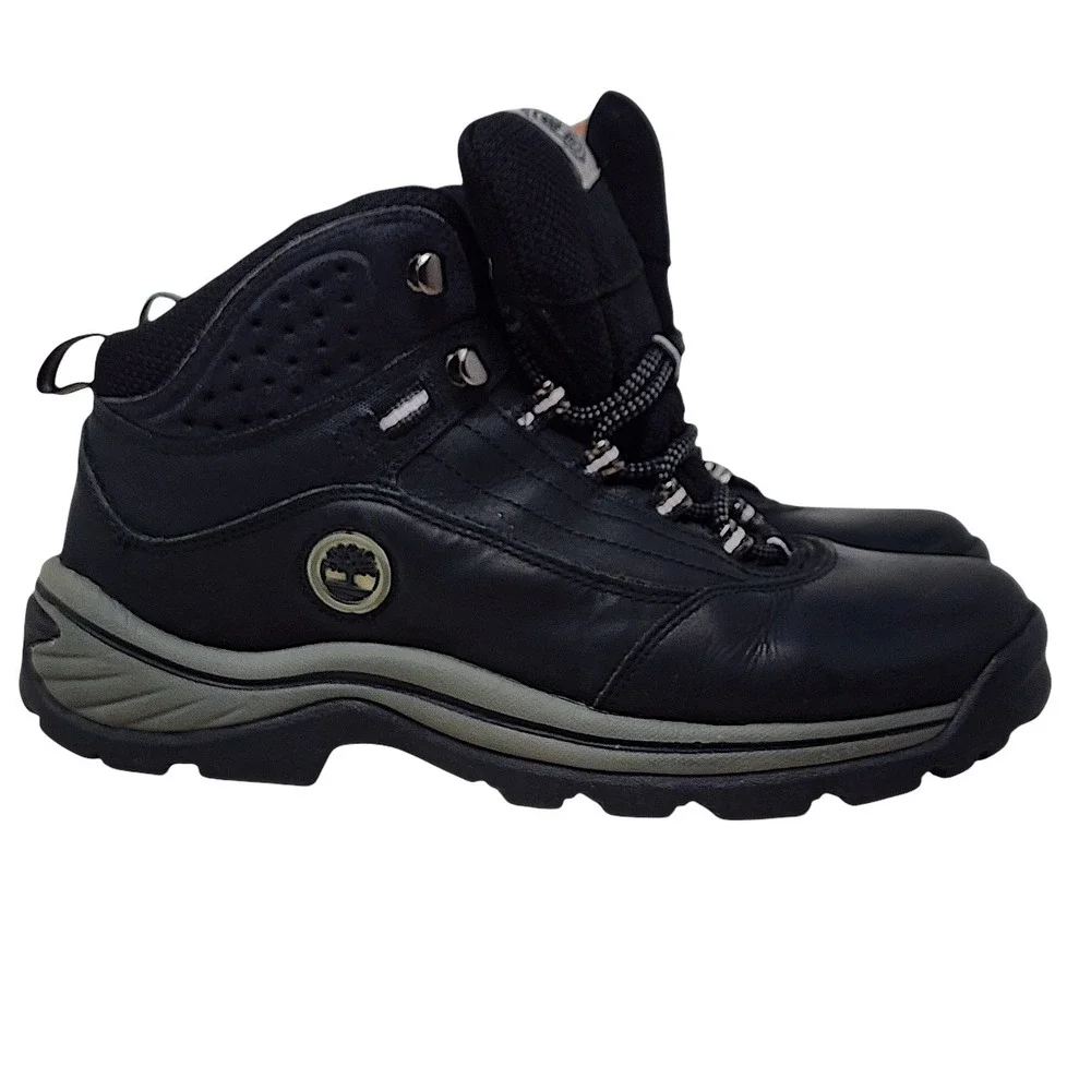 Timberland Hiking Boots 7.5M Mens White Ledge Black Waterproof Hiking Leather